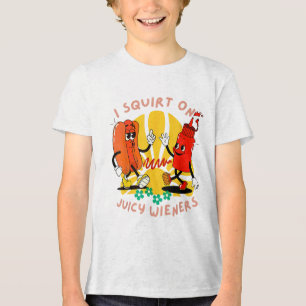I Squirt auf Juicy Dackeln Erwachsene Humor Funny Tri-Blend Shirt