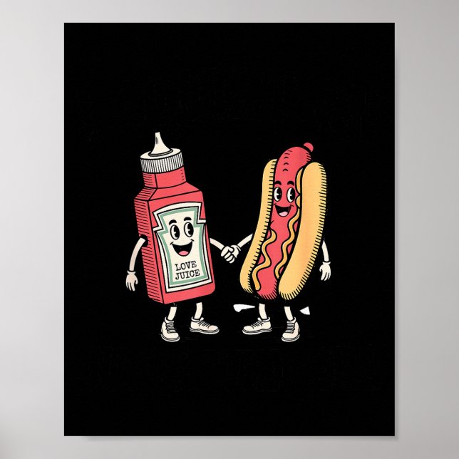 I Squirt On Juicy Wieners Hot Dog Funny Joke Retro Poster (Vorne)