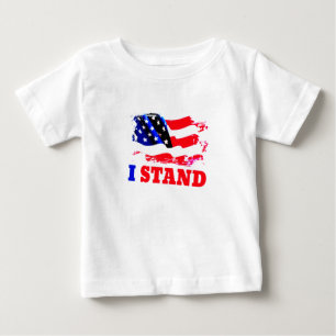 I STAND American Flag Baby T-shirt