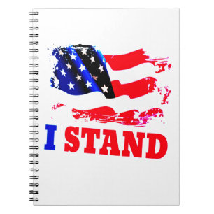 I STAND American Flag Notizblock