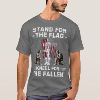 I Stand For The Flag Kneel For The Fallen  Memoria T-Shirt