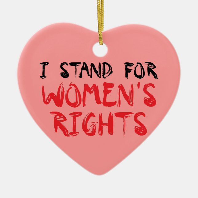 I stand for women's rights Christmas ornament (Vorne)