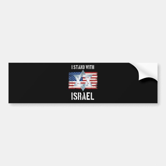 i stand with israel  autoaufkleber (Vorne)
