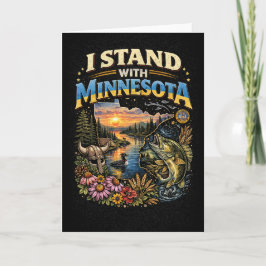 I Stand With Minnesota Feiertagskarte