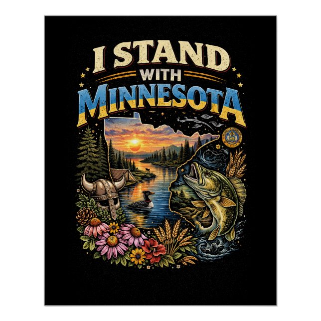 I Stand With Minnesota Poster (Vorderseite)