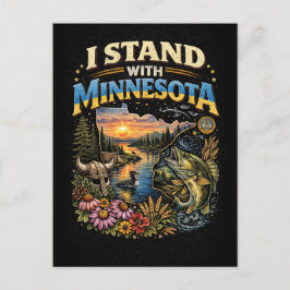 I Stand With Minnesota Postkarte