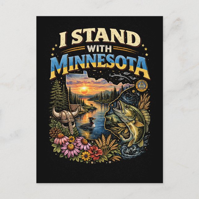 I Stand With Minnesota Postkarte (Vorderseite)