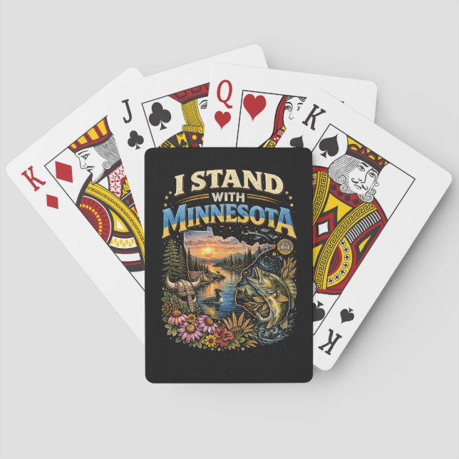 I Stand With Minnesota Spielkarten (Rückseite)