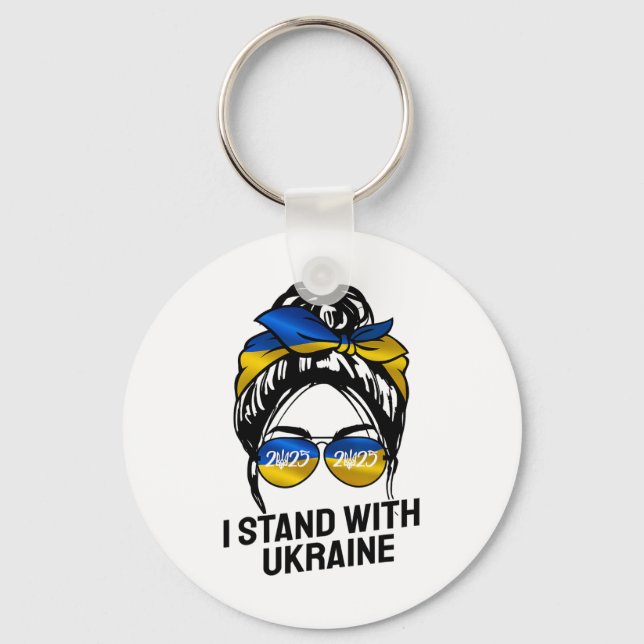 I Stand With Ukraine 2025 Shirts Ukrainian Flag Fr Schlüsselanhänger (Vorderseite)