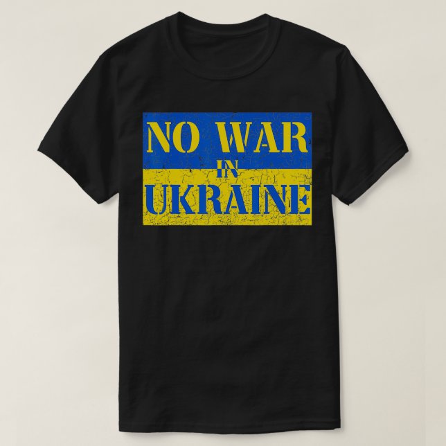 I Stand With Ukraine No War In Ukraine Support Ukr T-Shirt (Design vorne)