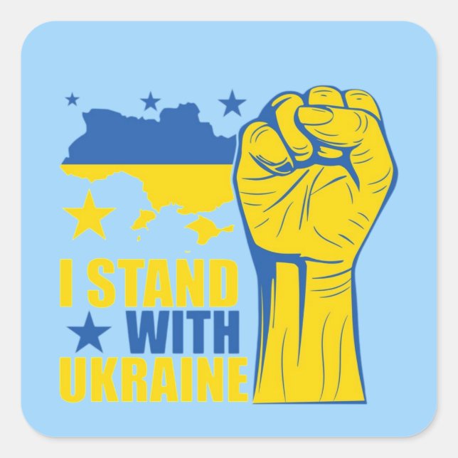 I Stand With Ukraine. Sheet of stickers (Vorderseite)