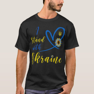 I Stand With Ukraine Shirt Heart Sunflower Flag Sy