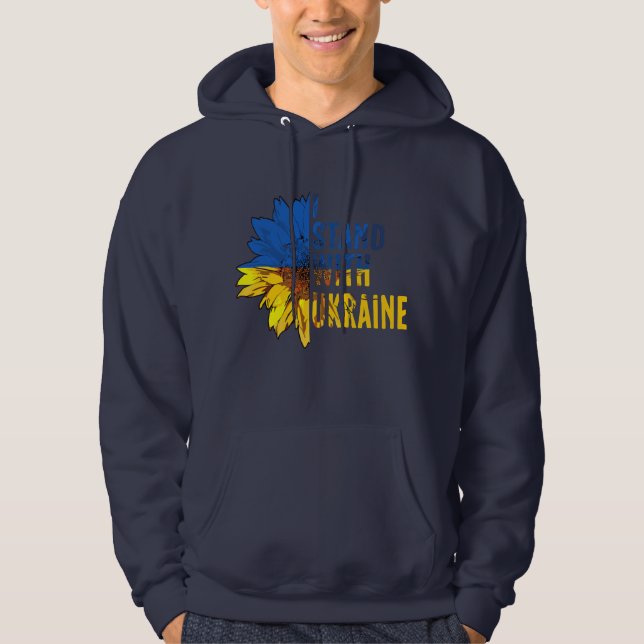 I stand with Ukraine. Sunflower symbol of Peace. Hoodie (Vorderseite)