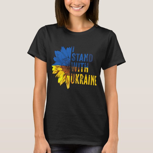 I stand with Ukraine. Sunflower symbol of Peace.  T-Shirt (Vorderseite)