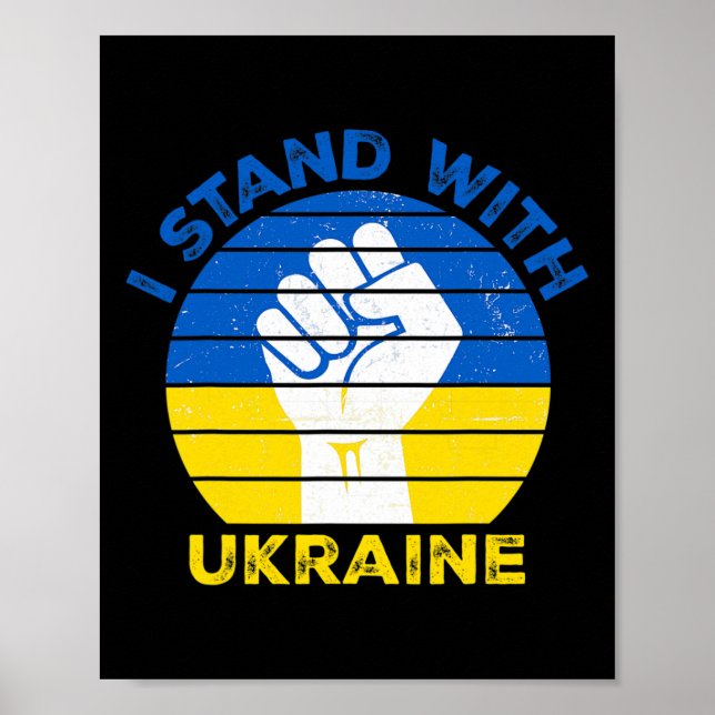 I Stand With Ukraine - Support Ukraine - Pray For  Poster (Vorne)