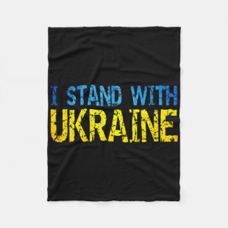 I Stand With Ukraine Support Ukraine Ukrainian Fla Fleecedecke