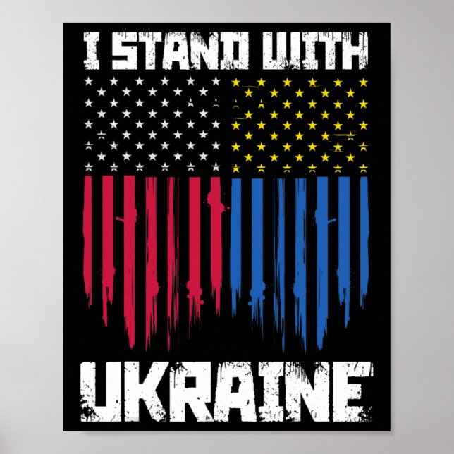 I Stand With Ukraine Ukrainian Pride 2  Poster (Vorne)