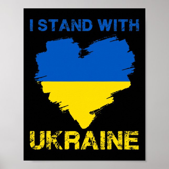 I Stand With Ukraine Ukrainian Pride 5  Poster (Vorne)