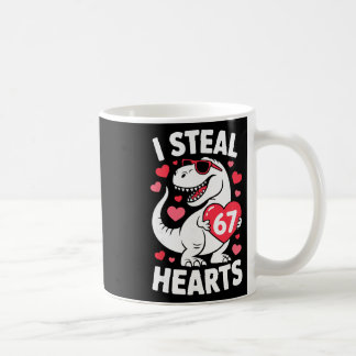 I Steal 67 Hearts Funny 67 Valentine Dinosaur Men  Kaffeetasse