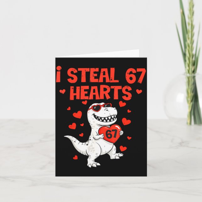 I Steal Hearts 67 Valentine’s Day 6 7 Meme Heart M Karte (Vorderseite)