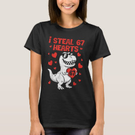 I Steal Hearts Dino Boys Dinosaur Valentines 67 To T-Shirt
