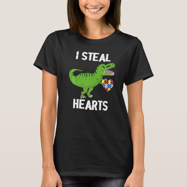 I Steal Hearts Dinosaur Autism Awareness Toddler B T-Shirt (Vorderseite)