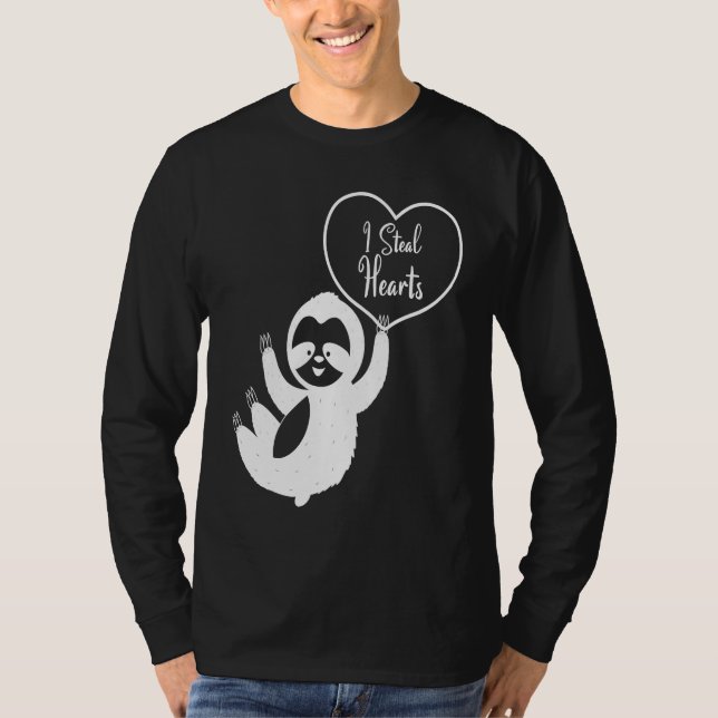 I Steal Hearts Sloth  Valentines Day  1 T-Shirt (Vorderseite)