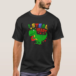 I Steal Hearts T Rex Dinosaur Herz Valentinstag T-Shirt