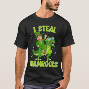 I Steal Kleeblatts st patrick's day Dinosaurier 3 T-Shirt