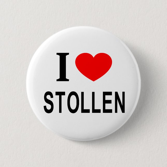 I ❤️ STOLLEN I LIEBE STOLLEN I HERZSTOLLEN BUTTON (Vorderseite)