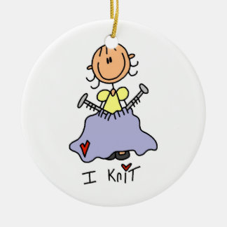 I Strick Keramik Ornament