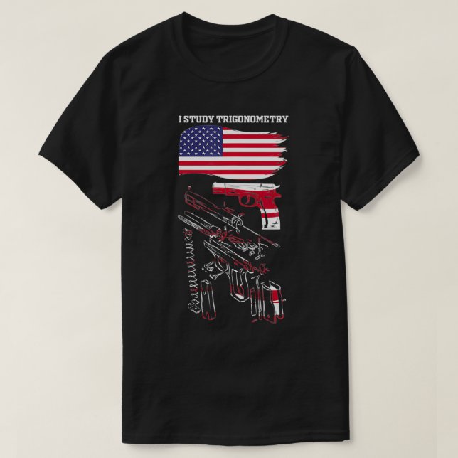 I Studie Triggernometry USA Flag 2nd Amend T-Shirt (Design vorne)