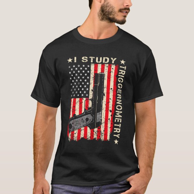 I Studie Triggerometrie Gun on Back 2. Änderung G T-Shirt (Vorderseite)