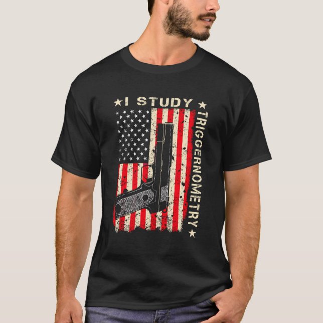 I Studie Triggerometrie Gun on Back 2. Änderung G T-Shirt (Vorderseite)