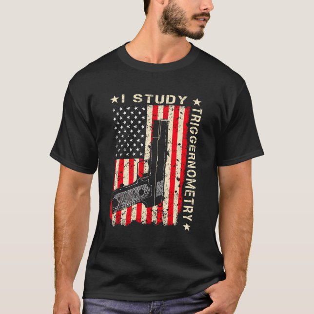 I Studie Triggerometrie Gun on Back 2. Änderung G T-Shirt (Vorderseite)