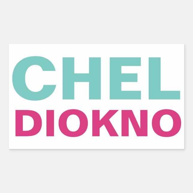 I Support Atty. Chel Diokno CUSTOMIZABLE Rechteckiger Aufkleber (Vorderseite)