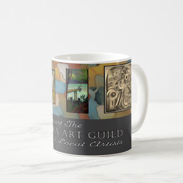 I support the Topeka Art Guild Mug Kaffeetasse (VorderseiteRechts)