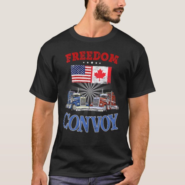 I support Truckers Freedom Convoy 2022 4 T-Shirt (Vorderseite)