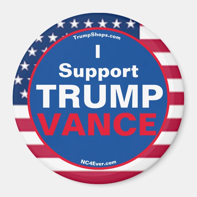I Support TRUMP VANCE Refrigerator Magnet (Vorne)