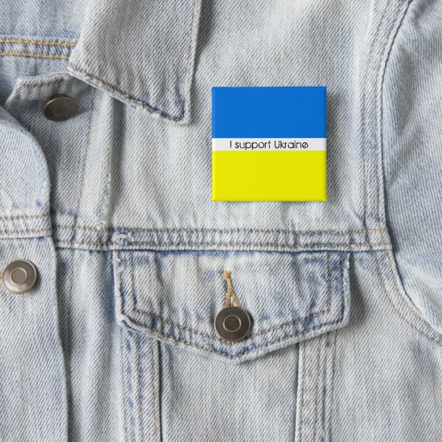 I support Ukraine Pinback Button (Beispiel)