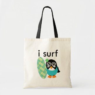 I Surf Penguin Tragetasche