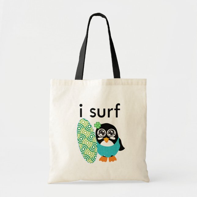 I Surf Penguin Tragetasche (Vorne)