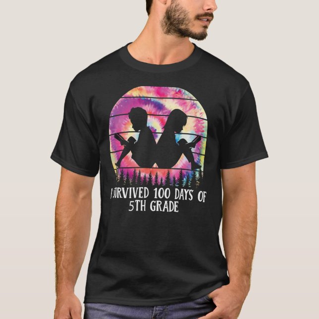 I SURVIVED 100 DAYS OF 5TH GRADE TEACHER SCHOOL T-Shirt (Vorderseite)