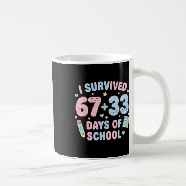 I Survived 100th Days Of School Math Teacher Kids  Kaffeetasse (Rechts)