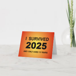 I Survived 2025  Dankeskarte
