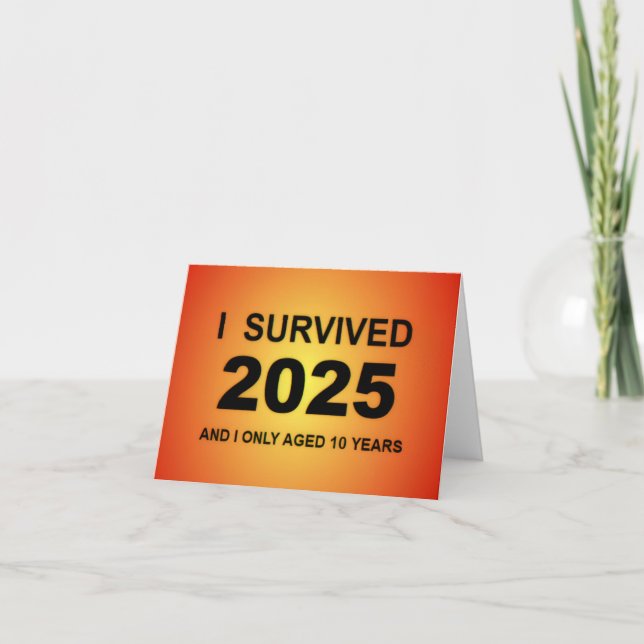 I Survived 2025  Dankeskarte (Vorderseite)