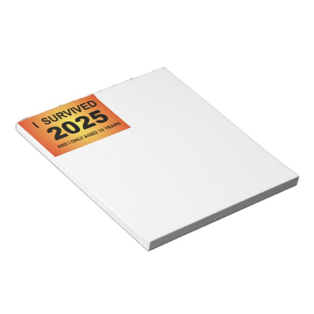 I Survived 2025  Notizblock (angewinkelt)