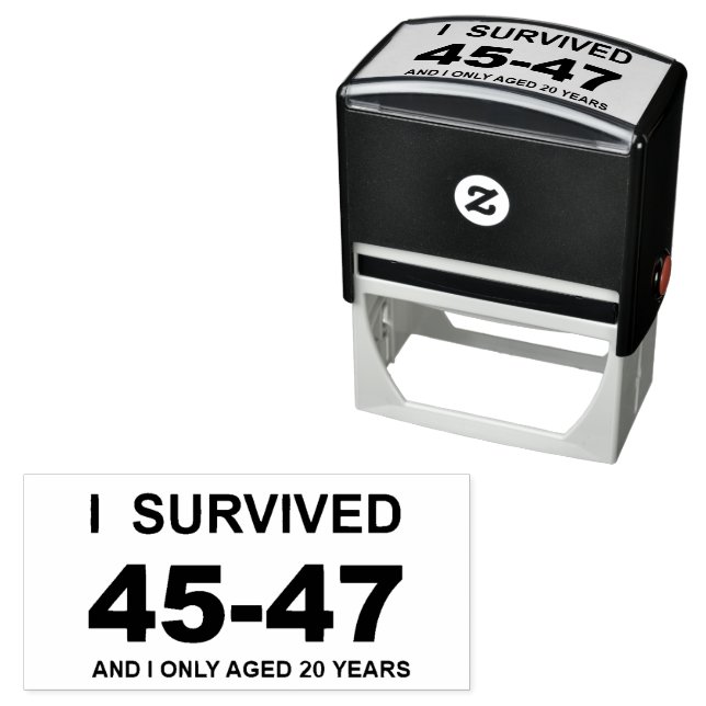 I Survived 45-47 Permastempel (Beispiel)