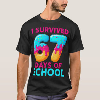 I Survived 67 Days Of School 67 Meme Teachers Stud T-Shirt