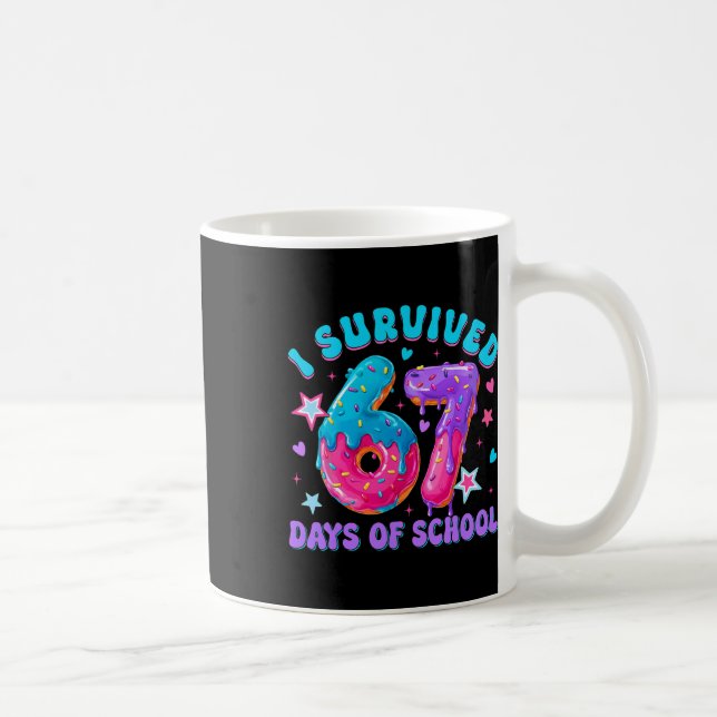 I Survived 67 Days Of School Donut Drip Boy Girl T Kaffeetasse (Rechts)